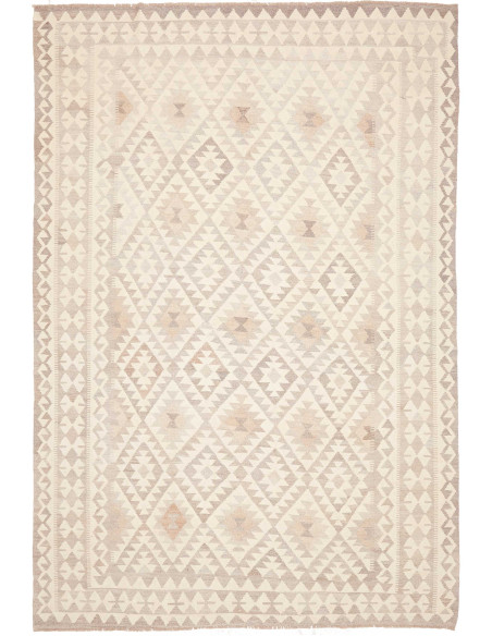 Rug Kilim Afghanistan 205x296 Cream White Grey