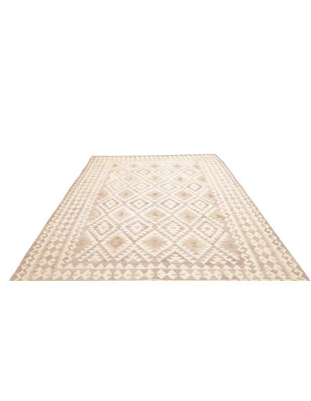 Rug Kilim Afghanistan 205x296 Cream White Grey