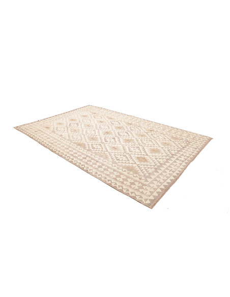 Rug Kilim Afghanistan 205x296 Cream White Grey