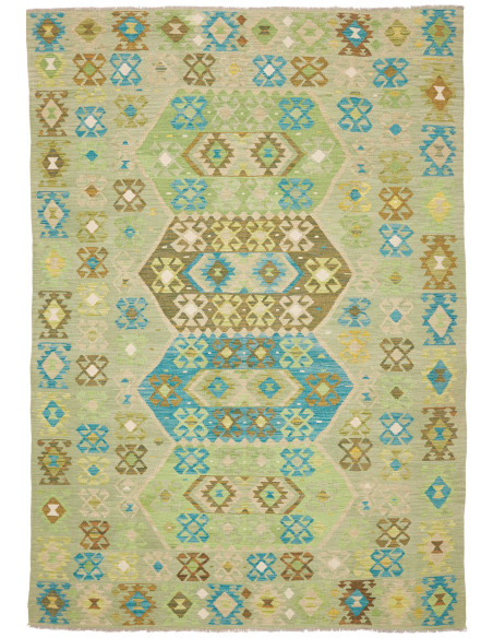 Rug Kilim Afghanistan 203x290 Mint Green Olive
