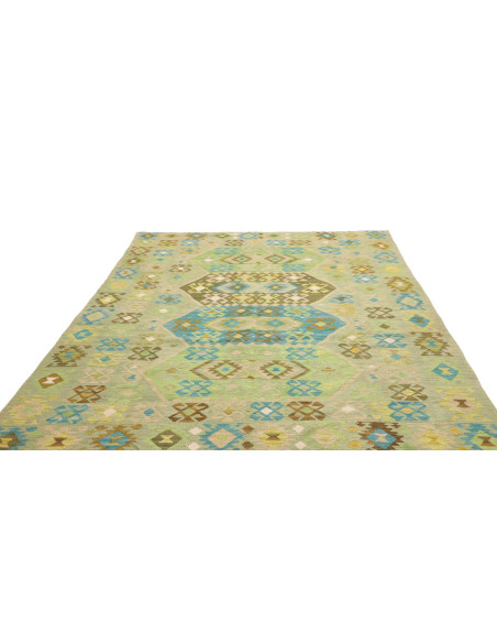 Rug Kilim Afghanistan 203x290 Mint Green Olive