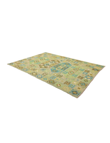 Rug Kilim Afghanistan 203x290 Mint Green Olive