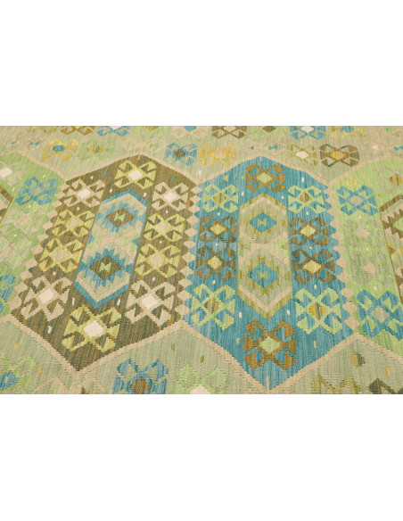 Rug Kilim Afghanistan 203x290 Mint Green Olive