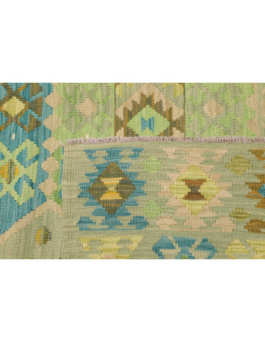 Rug Kilim Afghanistan 203x290 Mint Green Olive