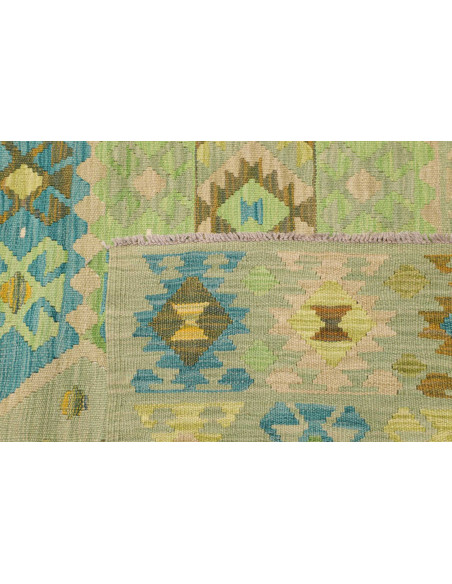 Rug Kilim Afghanistan 203x290 Mint Green Olive