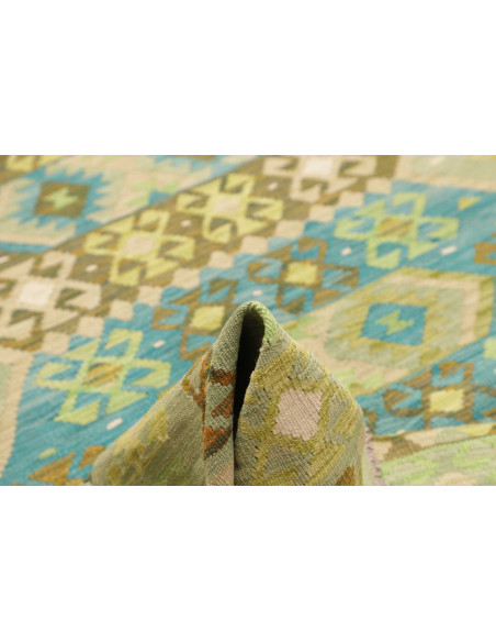 Tappeto Kilim Afghanistan 203x290 Verde Menta V