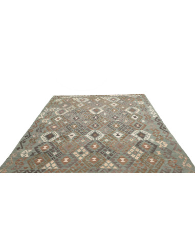 Tappeto Kilim Afghanistan 204x296 Verde Acqua M