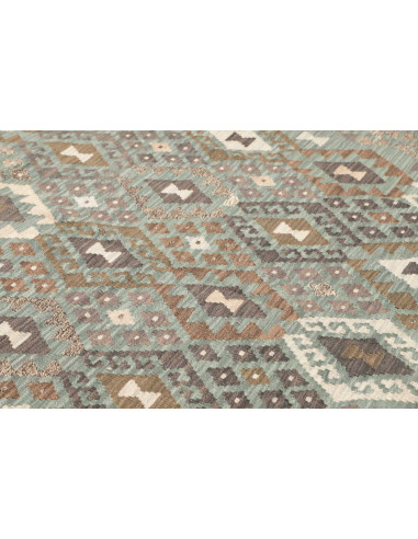 Tappeto Kilim Afghanistan 204x296 Verde Acqua M