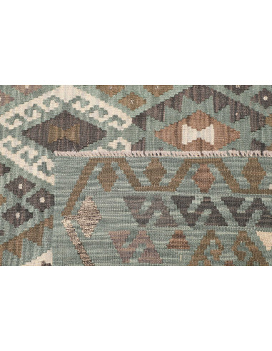 Tappeto Kilim Afghanistan 204x296 Verde Acqua M
