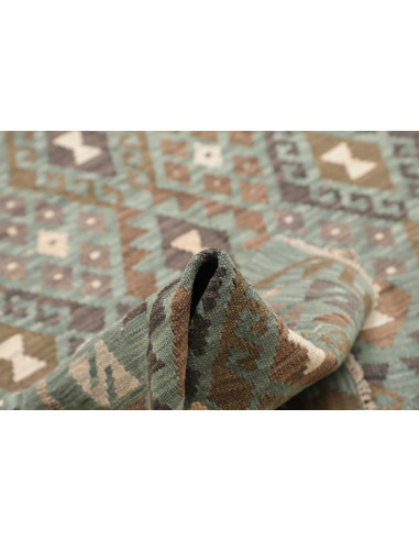 Tappeto Kilim Afghanistan 204x296 Verde Acqua M