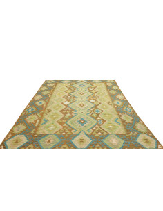 Rug Kilim Afghanistan 207x299 Green Brown Turqu 2