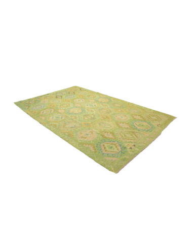 Tappeto Kilim Afghanistan 203x298 Verde Chiaro