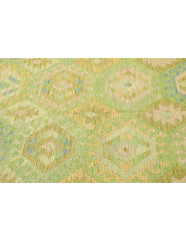 Rug Kilim Afghanistan 203x298 Light Green Paste