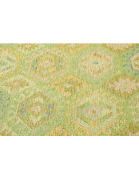 Rug Kilim Afghanistan 203x298 Light Green Paste