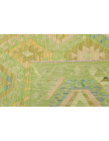 Tappeto Kilim Afghanistan 203x298 Verde Chiaro