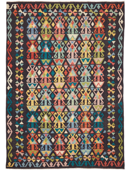 Rug Kilim Afghanistan 204x288 Multicolor On Cha