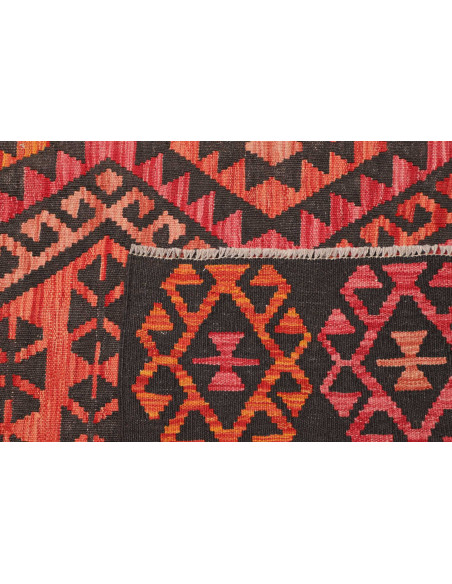 Rug Kilim Afghanistan 210x290 Charcoal Black Or