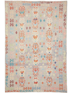 Rug Kilim Afghanistan 199x293 Light Grey Orange