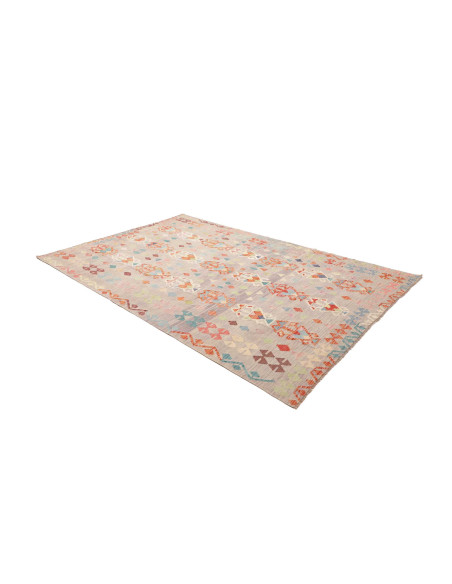 Rug Kilim Afghanistan 199x293 Light Grey Orange
