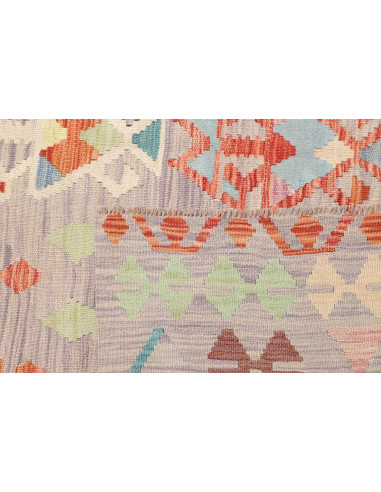 Rug Kilim Afghanistan 199x293 Light Grey Orange