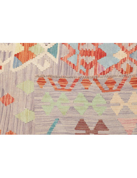 Rug Kilim Afghanistan 199x293 Light Grey Orange