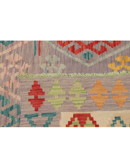 Rug Kilim Afghanistan 202x298 Lilac Gray Yellow