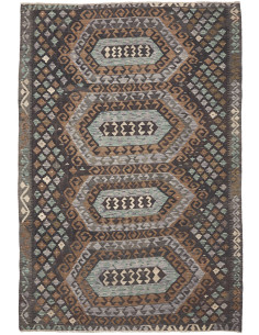 Tappeto Kilim Afghanistan 199x292 Marrone Scuro