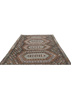 Tappeto Kilim Afghanistan 199x292 Marrone Scuro 2