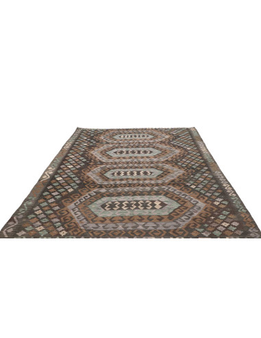 Rug Kilim Afghanistan 199x292 Dark Brown Charco