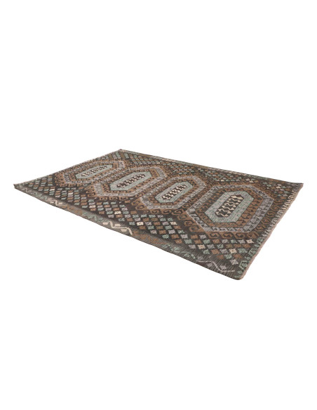 Rug Kilim Afghanistan 199x292 Dark Brown Charco