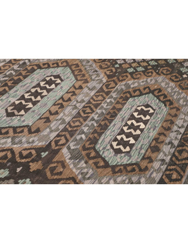 Rug Kilim Afghanistan 199x292 Dark Brown Charco