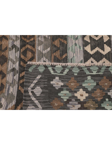 Tappeto Kilim Afghanistan 199x292 Marrone Scuro