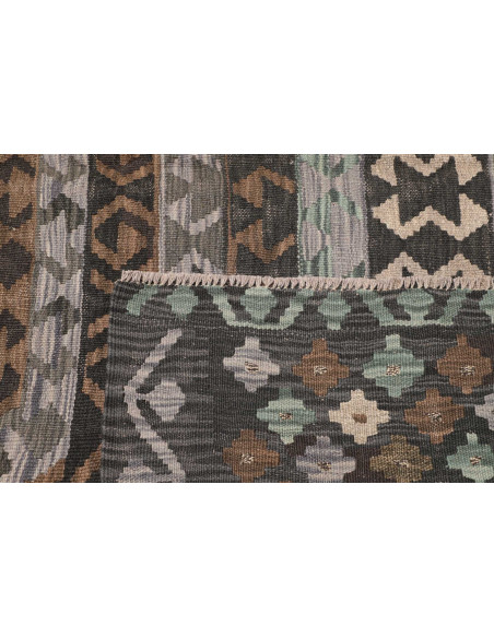 Tappeto Kilim Afghanistan 199x292 Marrone Scuro