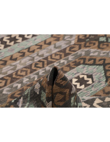 Rug Kilim Afghanistan 199x292 Dark Brown Charco