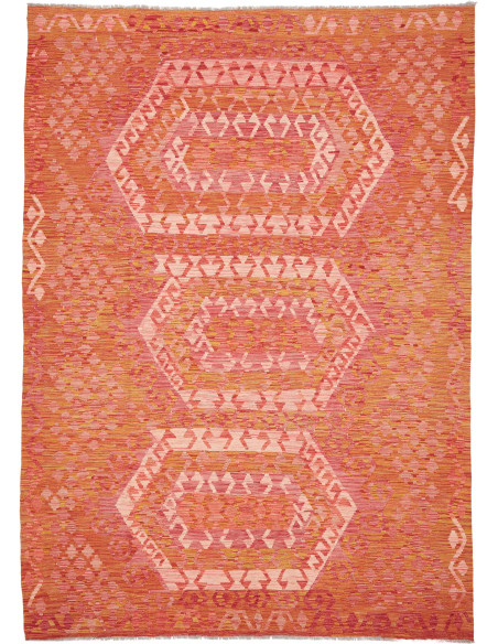 Tappeto Kilim Afghanistan 205x289 Arancione Ros