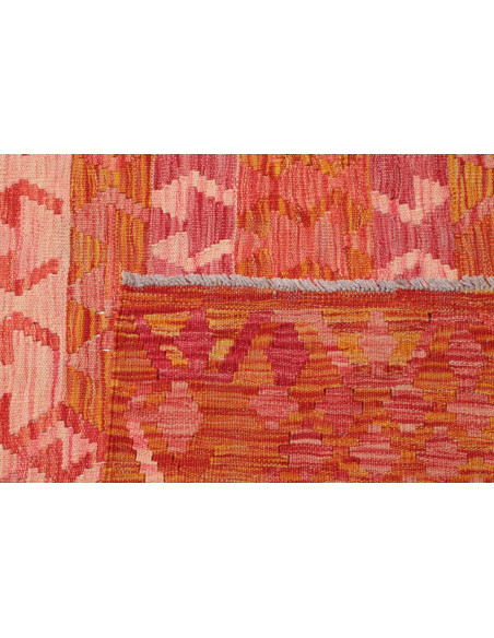 Rug Kilim Afghanistan 205x289 Orange Pink Cream