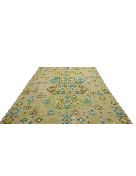 Rug Kilim Afghanistan 193x299 Sage Green Lime G