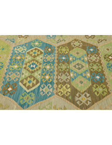 Rug Kilim Afghanistan 193x299 Sage Green Lime G