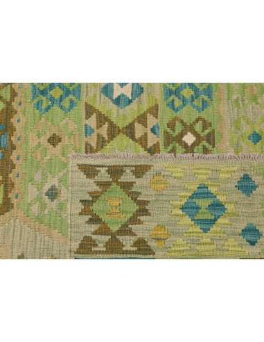 Rug Kilim Afghanistan 193x299 Sage Green Lime G