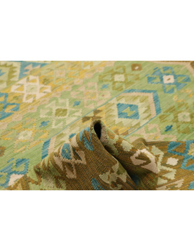 Rug Kilim Afghanistan 206x293 Earthy Brown Teal