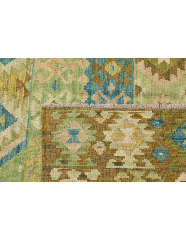 Rug Kilim Afghanistan 206x293 Earthy Brown Teal