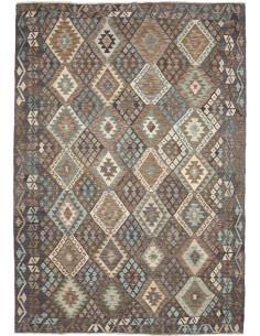 Tappeto Kilim Afghanistan 205x290 Marrone Beige