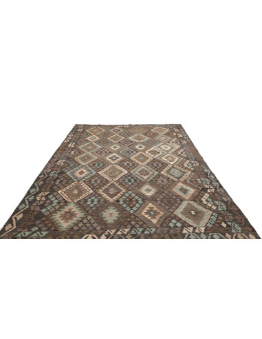 Tappeto Kilim Afghanistan 205x290 Marrone Beige