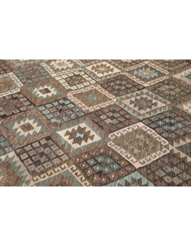 Tappeto Kilim Afghanistan 205x290 Marrone Beige