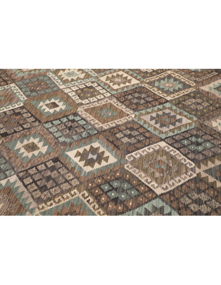 Tappeto Kilim Afghanistan 205x290 Marrone Beige