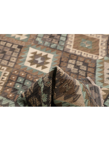 Tappeto Kilim Afghanistan 205x290 Marrone Beige