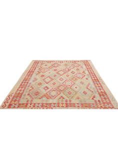 Tappeto Kilim Afghanistan 200x287 Rosso Blu Cre 2