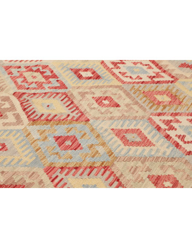 Tappeto Kilim Afghanistan 200x287 Rosso Blu Cre