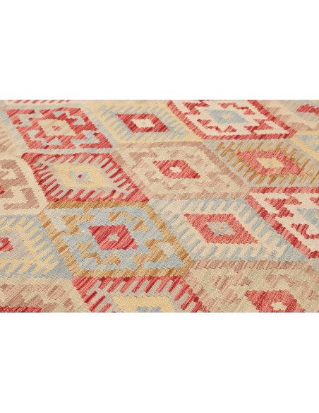 Tappeto Kilim Afghanistan 200x287 Rosso Blu Cre