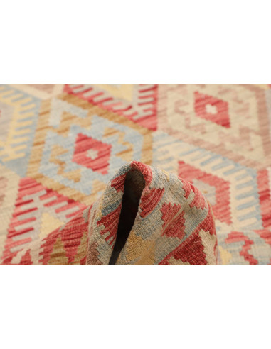 Tappeto Kilim Afghanistan 200x287 Rosso Blu Cre